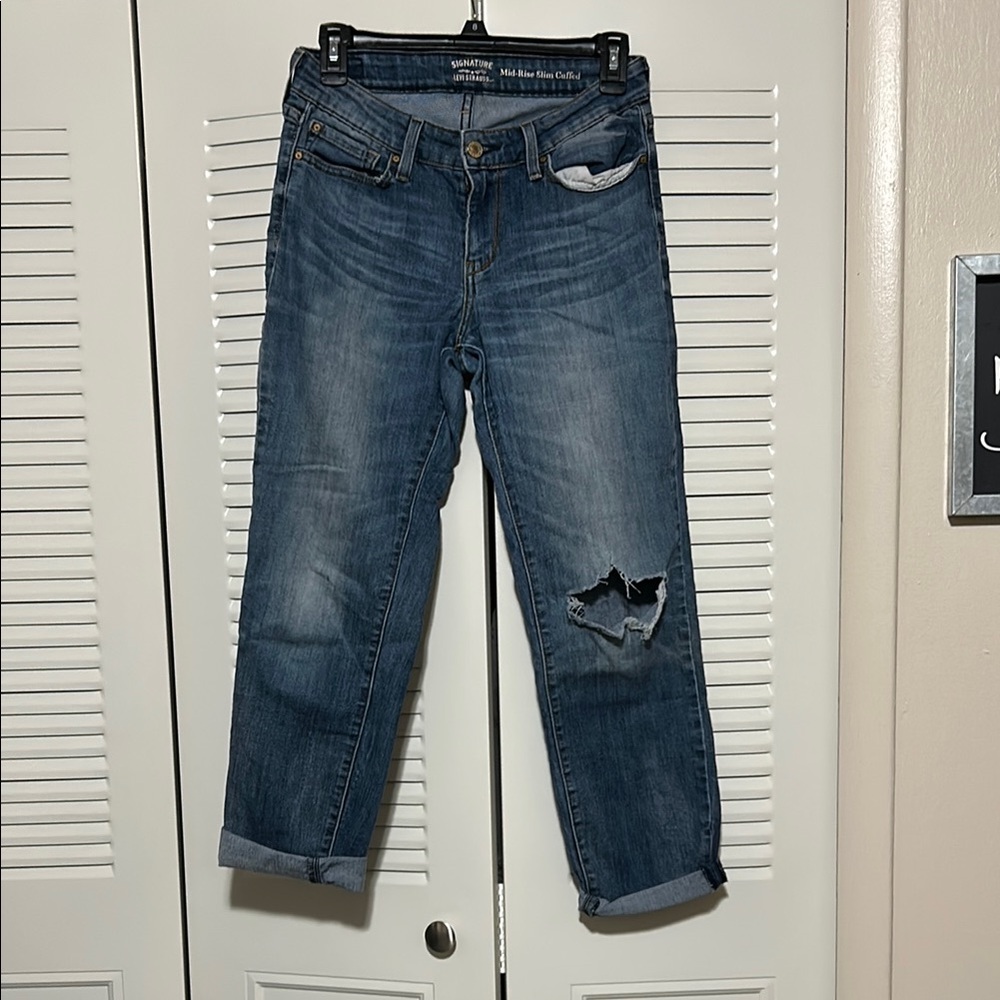 Signature by Levi Strauss Blue Boyfriend Jeans